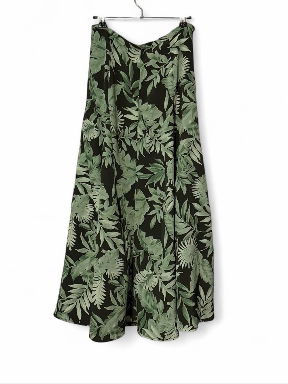 Tropical-Print A-Line Skirt